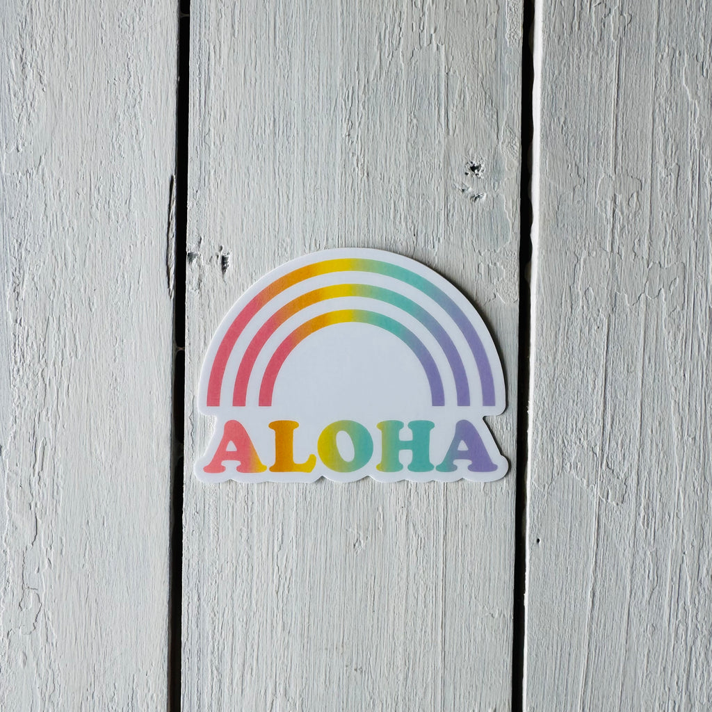 ALOHA Ombre Rainbow Sticker