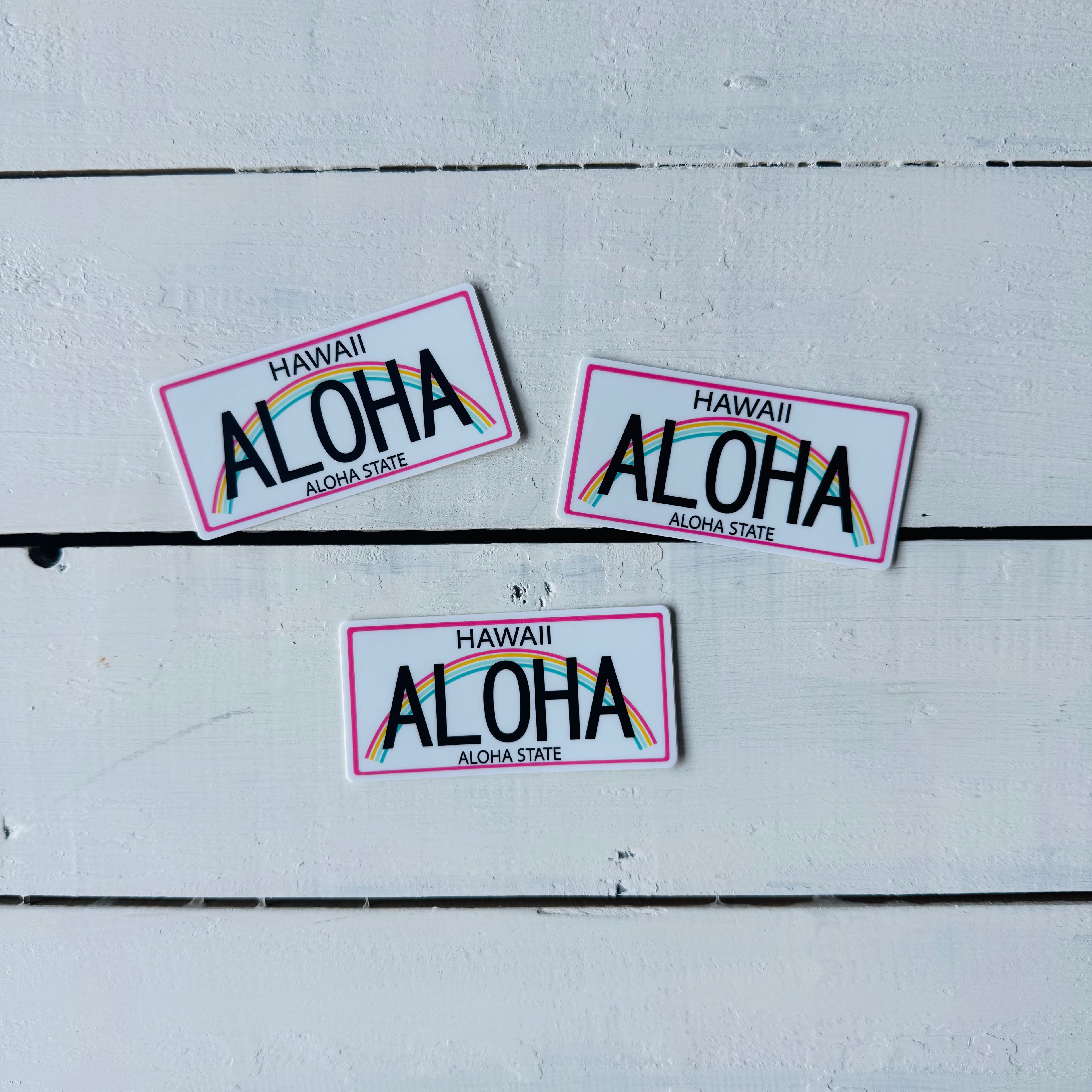 ALOHA Hawaii License Plate Sticker